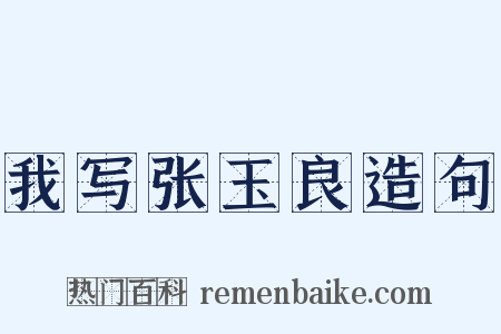 我写张玉良造句是什么意思的图片